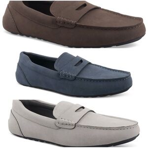 Men's Classic Loafers - Brown, Blue, and Gray ALFANI MEN'S MARCO SLIP-ON NWB